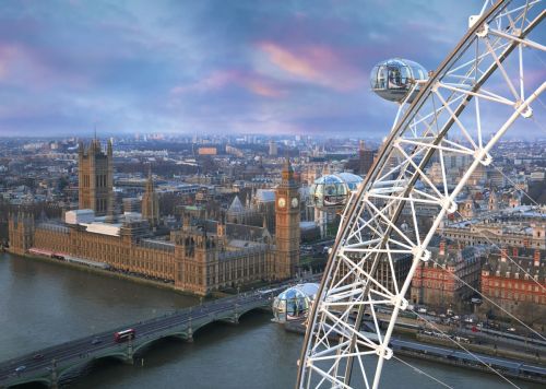 London Eye con il Big Ben e Palace of Westminster sullo sfondo