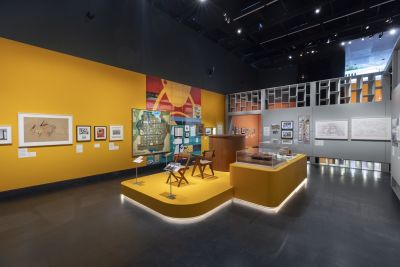 Installation shot of Tropical Modernism - Architecture and Independence at the V&A South Kensington © Victoria and Albert Museum, London