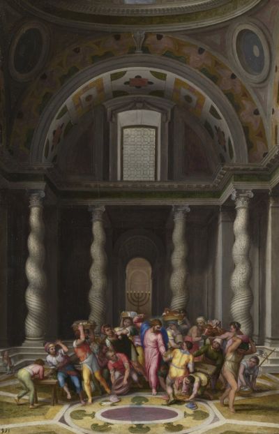 Marcello Venusti (about 1512–79), 'The Purification of the Temple'. Oil on wood, about 1550. © The National Gallery,
London