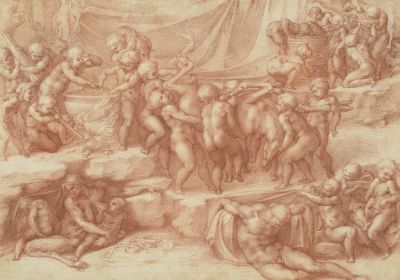 Michelangelo Buonarroti, A children's bacchanal, 1533