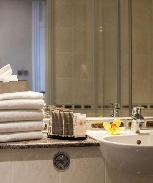 Tutte le camere del Strathmore Hotel hanno bagno privato