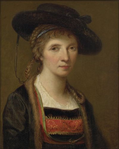 Angelica Kauffman, Self-portrait in the Traditional Costume of the Bregenz Forest, 1781. Oil on canvas, 61.4 x 49.2 cm. Innsbruck, TLM, Ältere kunstgeschichtliche Sammlung, inv. Gem 301. Photo: Innsbruck, Tiroler Landesmuseen