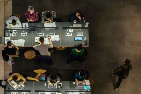 View of people researching at the British Library. Photo by Tony Antoniou