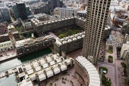 Aerial view of the Barbican Centre, CREDIT Sidd Khajuria