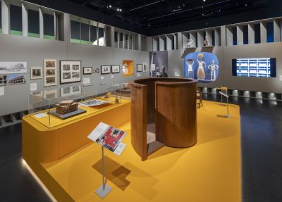 Installation shot of Tropical Modernism - Architecture and Independence at the V&A South Kensington © Victoria and Albert Museum, London