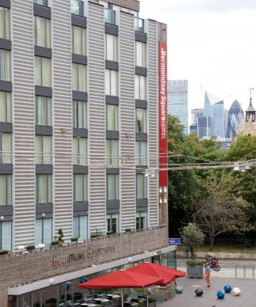 Vista esterna dell'hotel Bermondsey Square a Londra