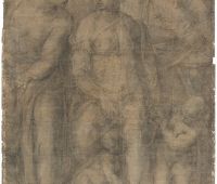 Michelangelo Buonarroti (1475–1564), Epifania. Black chalk on paper, about 1550-53. © The Trustees of the British Museum