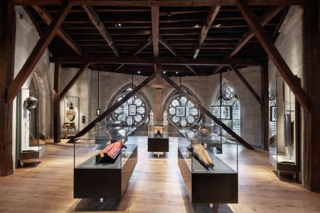 Vista sul triforium medievale, al piano superiore dell'Abbazia