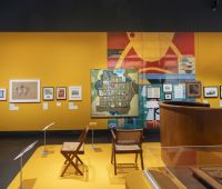 Installation shot of Tropical Modernism - Architecture and Independence at the V&A South Kensington © Victoria and Albert Museum, London